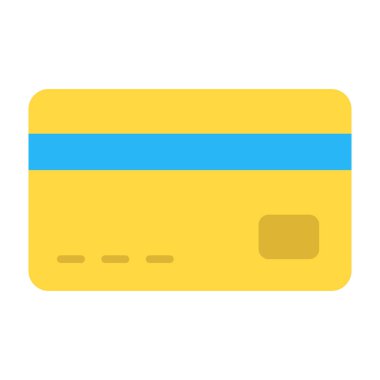 Kredi kartı düz simge tasarımı