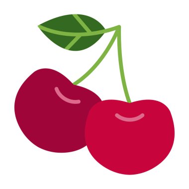 Bing Cherry Düz Simge Tasarımı