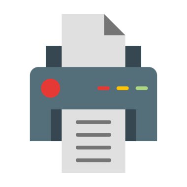 Yazıcı düz simgesi tasarım