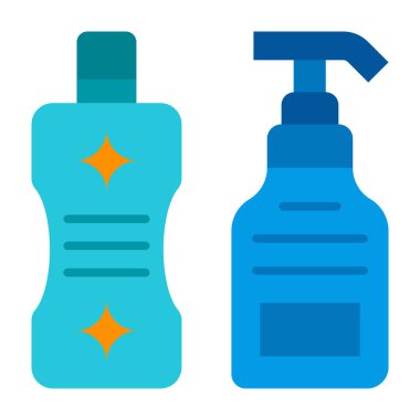 Hijyen Ürünleri Düz Simge Tasarımı