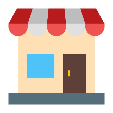 Market Düz Simge Tasarımı