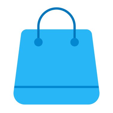 Market Torbası Düz Simge Tasarımı