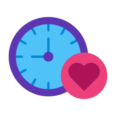 Favori Zaman Düz Simge Tasarımı