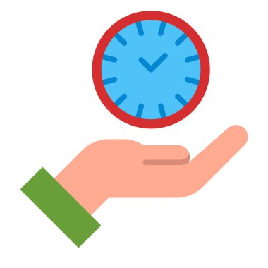 Zaman Düz Simgesini Kaydet