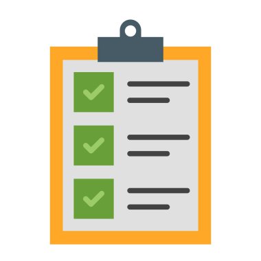 Görev Düz Simgesi Tasarımı