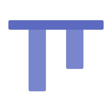 Dikey Hizalama Üst Düz Simge Tasarımı