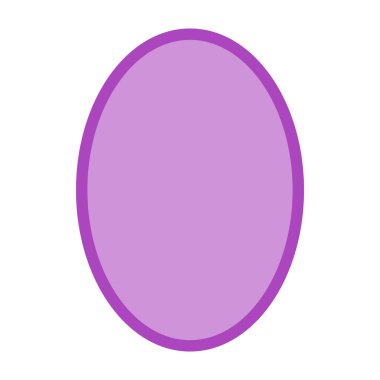 Oval Düz Simge Tasarımı