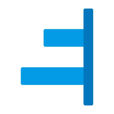 Yatay Sağ Hizalama Düz Simge Tasarımı