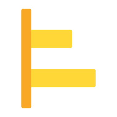 Yatay Sol Hizalama Düz Simge Tasarımı