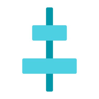 Yatay Hizalama Düz Simge Tasarımı