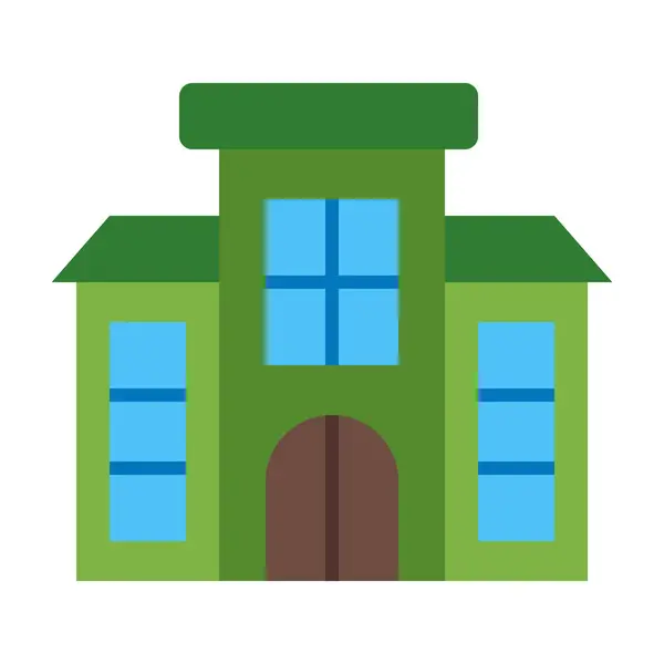 Hükümet Binası Düz Simge Tasarımı