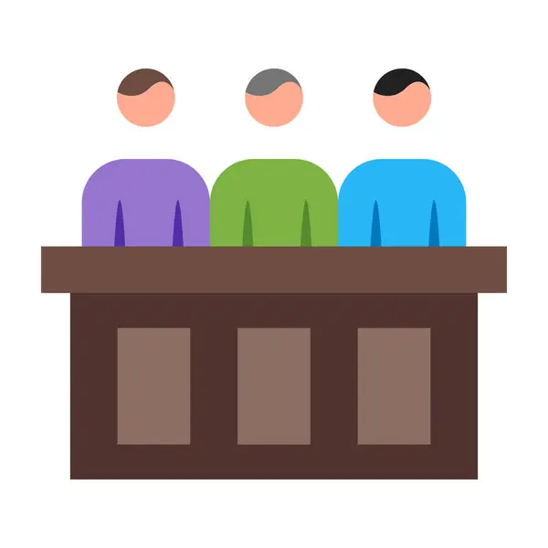 Hakimlerin Düz Simge Tasarımı Paneli