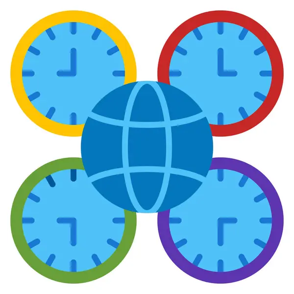 Zaman Alanı Düz Simge Tasarımı