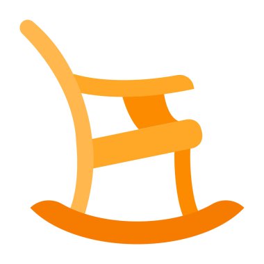 Sallanan Sandalye Düz Simge Tasarımı