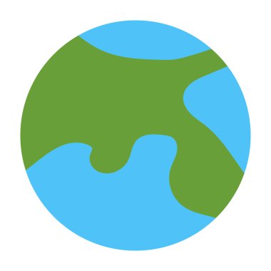 Dünya Düz Simge Tasarımı