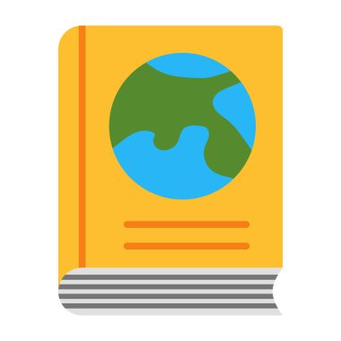 Coğrafya Düz Simge Tasarımı