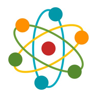 Atom düz simgesi tasarım