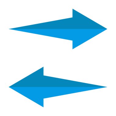 Çift Ok Düz Simge Tasarımı