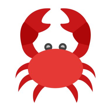 Yengeç Düz Simgesi Tasarımı