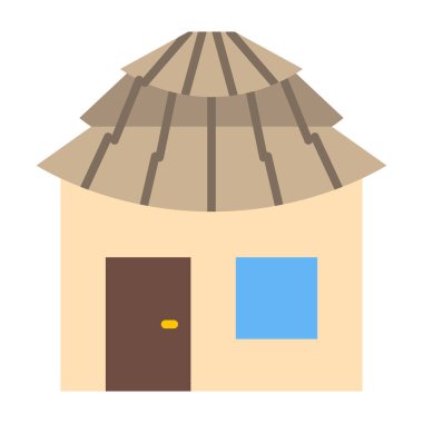 Kulübe Düz Simge Tasarımı