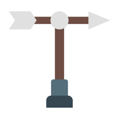 Rüzgâr Yönü Düz Simge Tasarımı