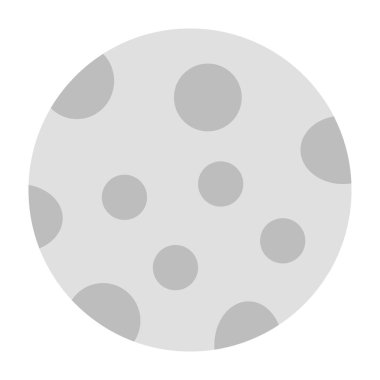 Dolunay Düz Simge Tasarımı