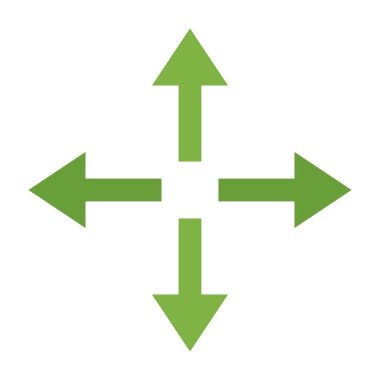 Yön Okları Düz Simge Tasarımı