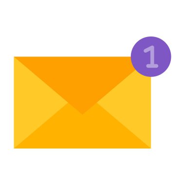 Yeni İleti Düz Simgesi Tasarımı