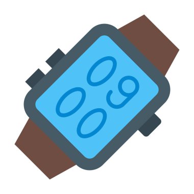 Akıllı saat düz simge tasarımı