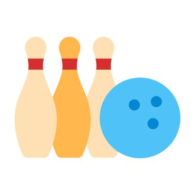 Bowling düz simgesi tasarım