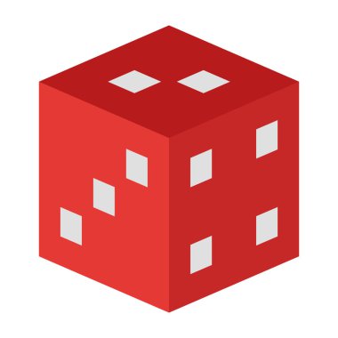 Dice Düz Simge Tasarımı