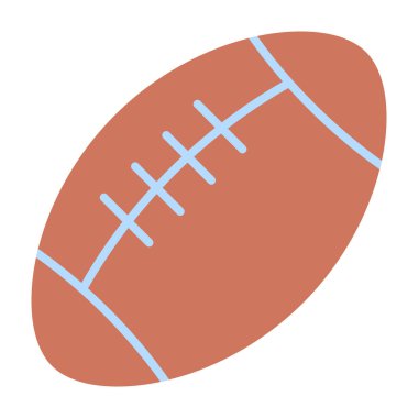 Rugby Düz Simge Tasarımı