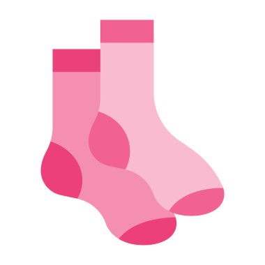 Çift Çorap Düz Simge Tasarımı