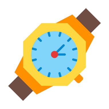 Tarz Saati Düz Simge Tasarımı