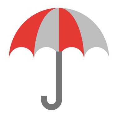 Şemsiye Düz Simge Tasarımı