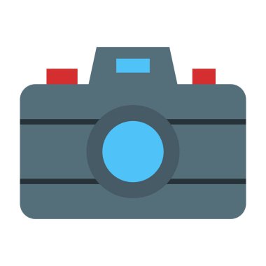 kamera düz simge tasarımı