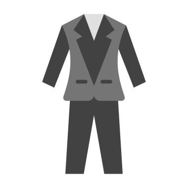 Damat Elbisesi Düz Simge Tasarımı