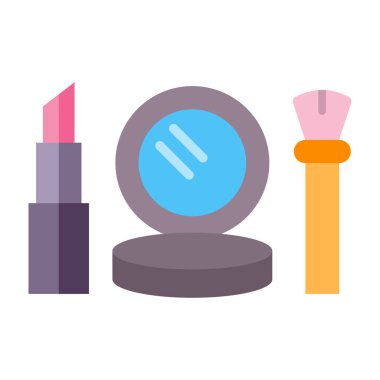 Makyaj Düz Simgesi Tasarımı