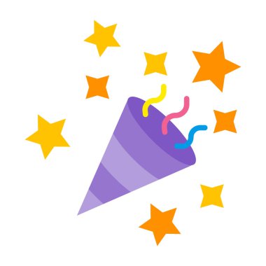 Parti Düz Simge Tasarımı