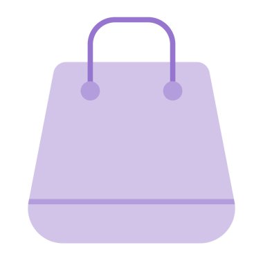 Alışveriş çantası düz simgesi tasarım