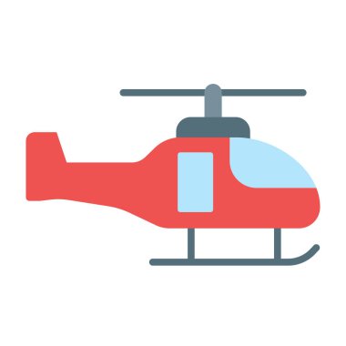 Oyuncak Helikopter Düz Simge Tasarımı
