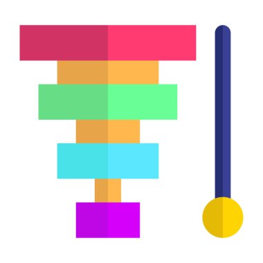 Ksilofon Düz Simge Tasarımı