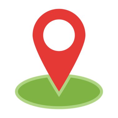 Konum Düz Simge Tasarımı