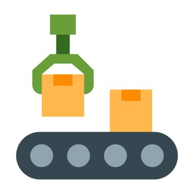 Üretim Düz Simge Tasarımı