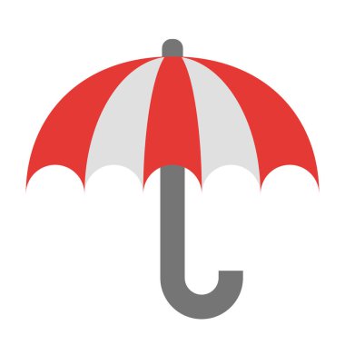 Şemsiye Düz Simge Tasarımı