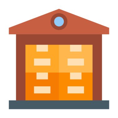 Depo Düz Simgesi Tasarımı