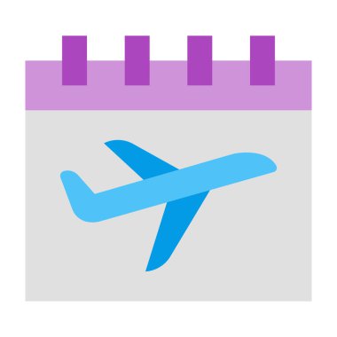 Uçuş Tarihi Düz Simge Tasarımı
