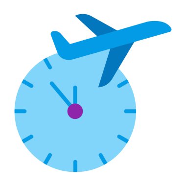Uçuş Gecikmesi Düz Simge Tasarımı