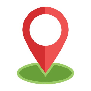 Konum Düz Simge Tasarımı