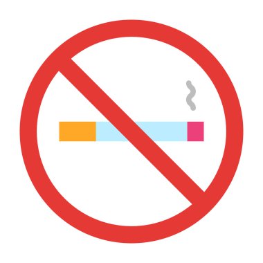 Sigara İçen Düz Simge Tasarımı Yok